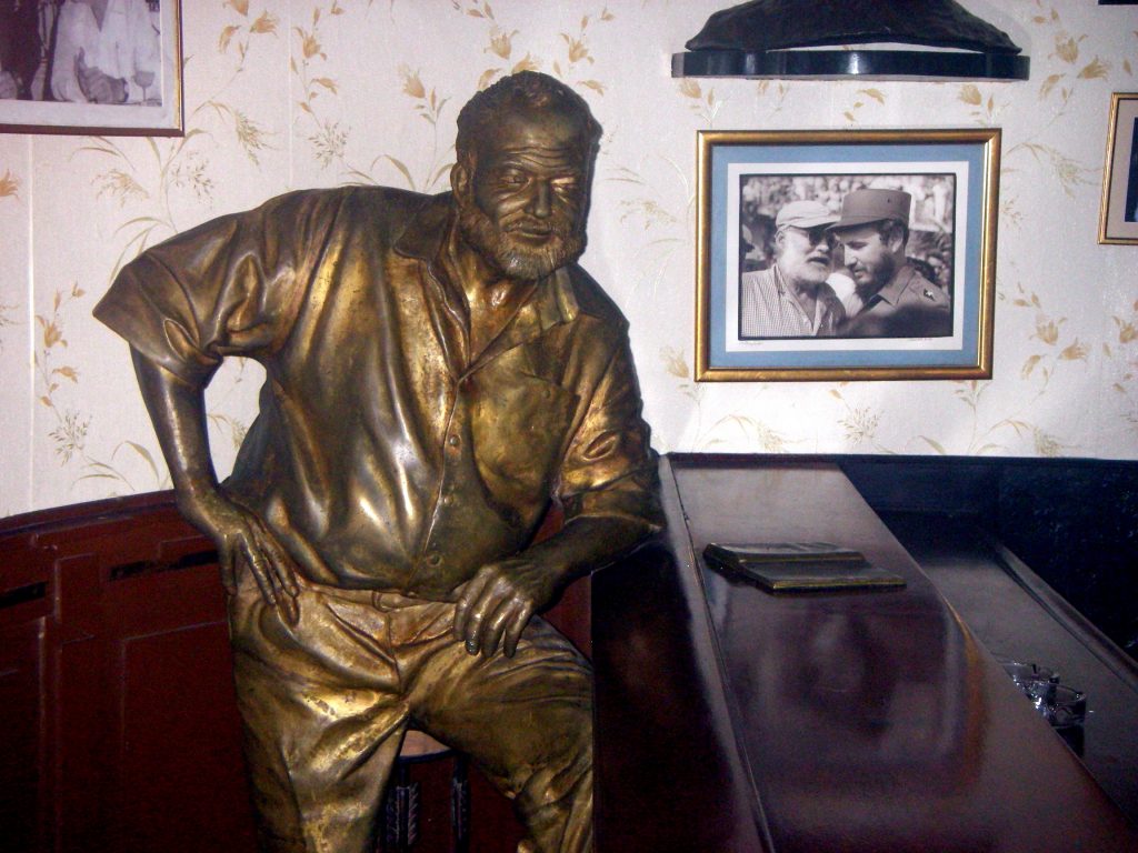 Hemingway statue at La Floridita